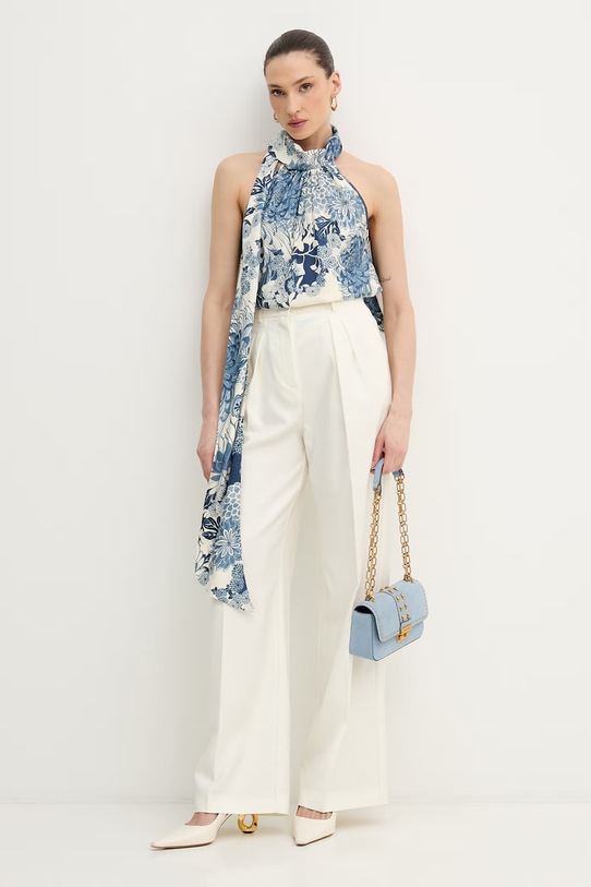 Guess bluzka z odkrytymi ramionami damska W6GHA2.W2463 niebieski SS26