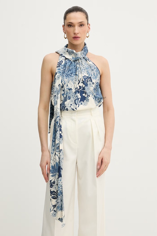 Odzież Guess bluzka z odkrytymi ramionami damska W6GHA2.W2463 niebieski