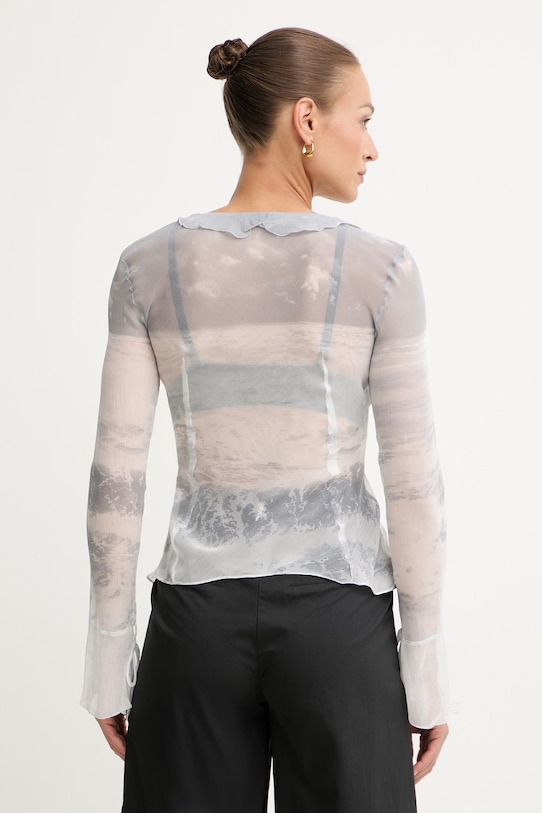 Дрехи Patrizia Pepe блуза тип риза дамска от вискоза 2C1692.A771 син