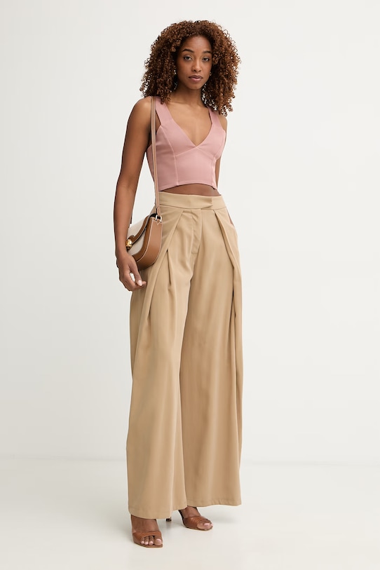 Patrizia Pepe top damski z wiskozy 2C1700.A736 różowy SS26