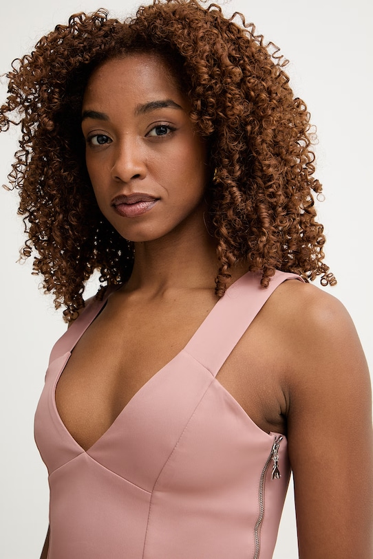 Patrizia Pepe top damski z wiskozy różowy 2C1700.A736