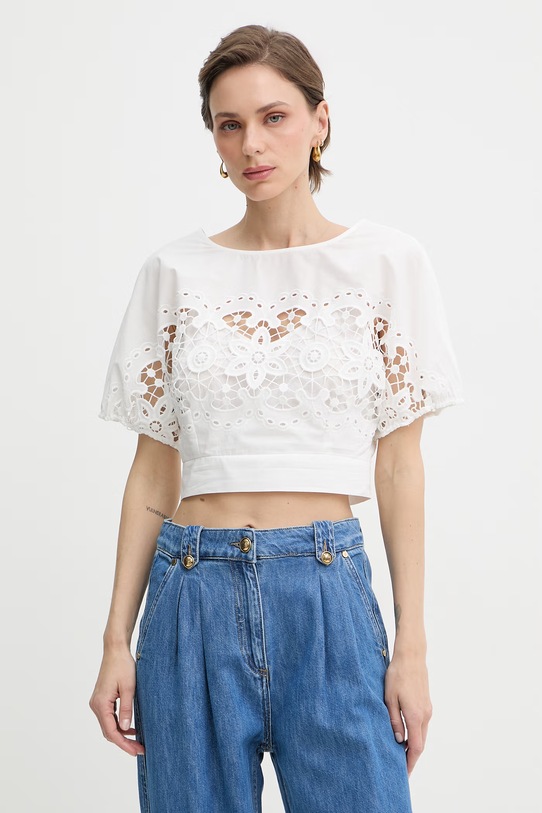 Patrizia Pepe bluzka damska bawełniana biały 2C1705.A773