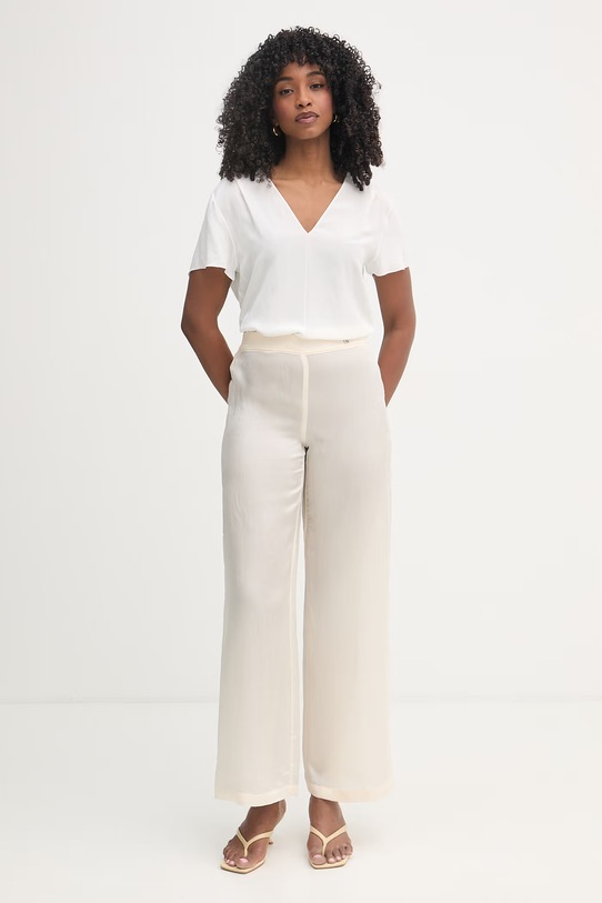 Patrizia Pepe bluzka damska z wiskozy 2C1729.A739 biały SS26