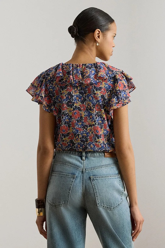 Lauren Ralph Lauren bluzka z falbanką damska 200P08674 multicolor SS26