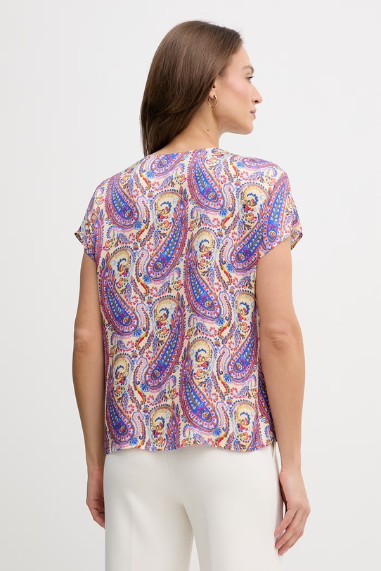 Odzież Marc Aurel bluzka damska z wiskozy 5322A11087 niebieski