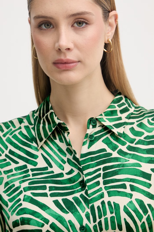 Marc Aurel spodnie palazzo damskie z wiskozą zielony 5311A11090