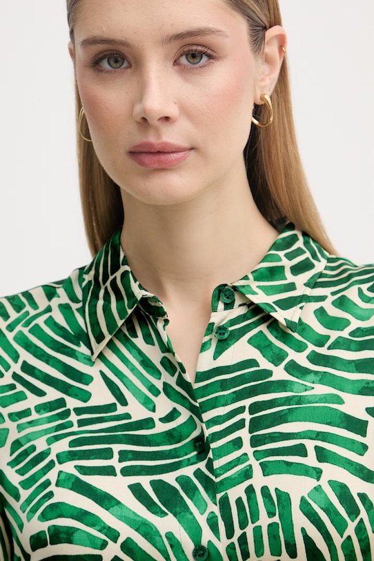 Marc Aurel spodnie palazzo damskie z wiskozą zielony 5311A11090