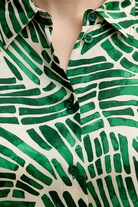 Marc Aurel spodnie palazzo damskie z wiskozą 5311A11090 zielony