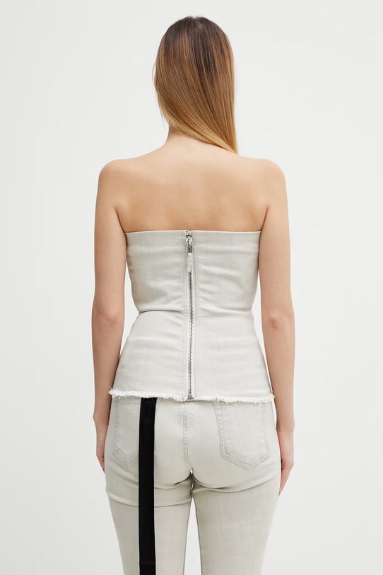 Odzież Rick Owens DRKSHDW bluzka jeansowa DS01F4127.SDMW beżowy