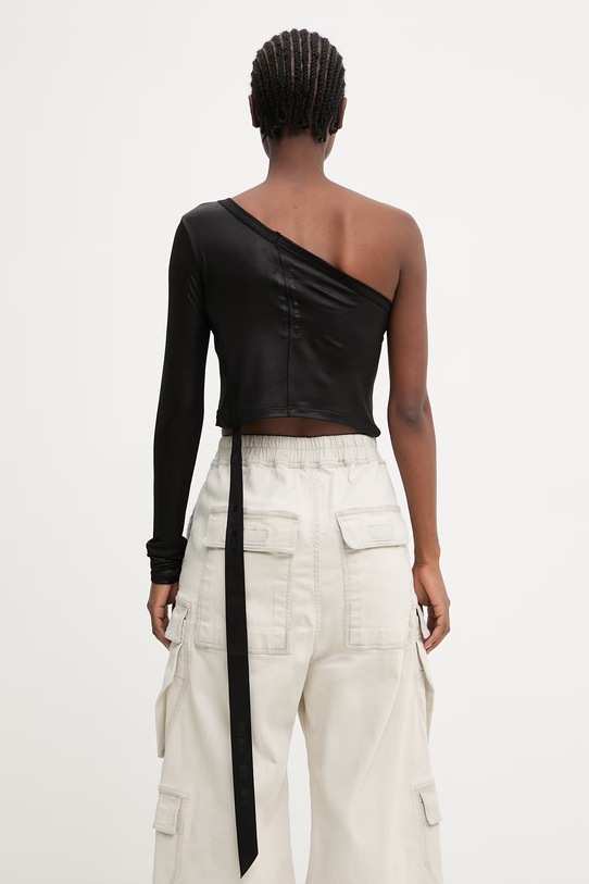 Odzież Rick Owens DRKSHDW Ziggy bluzka damska gładka DS01F4214.JL czarny