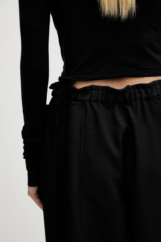 Rick Owens DRKSHDW bluzka bawełniana Ziggy czarny DS01F4214.BH