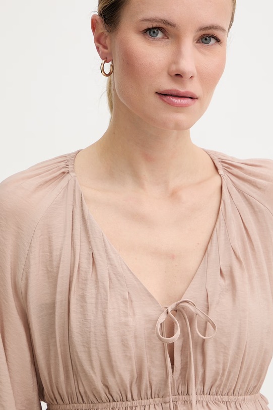 Gaudi bluzka damska z wiskozy beżowy 611FD45032