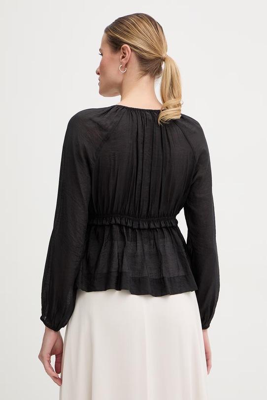 Odzież Gaudi bluzka damska z wiskozy 611FD45032 czarny