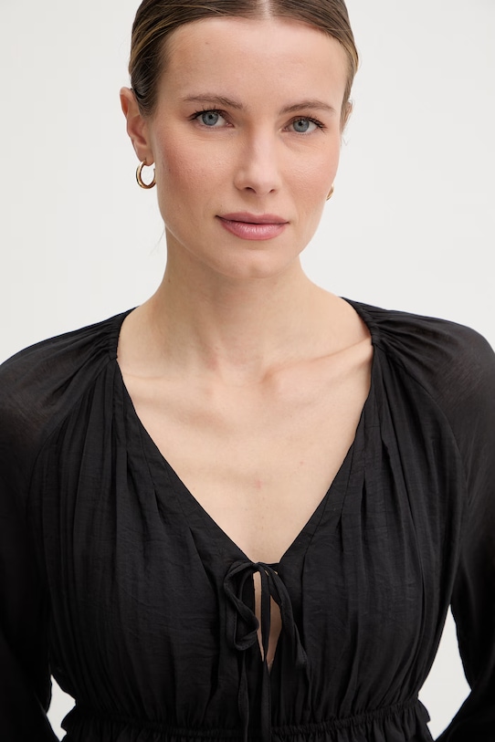 Gaudi bluzka damska z wiskozy czarny 611FD45032