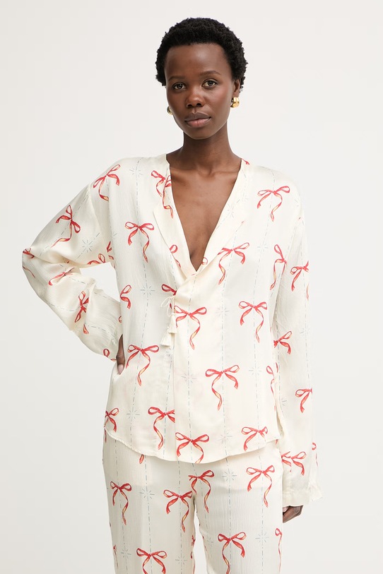 Forte Forte koszula damska z wiskozy beżowy 14912.my.shirt