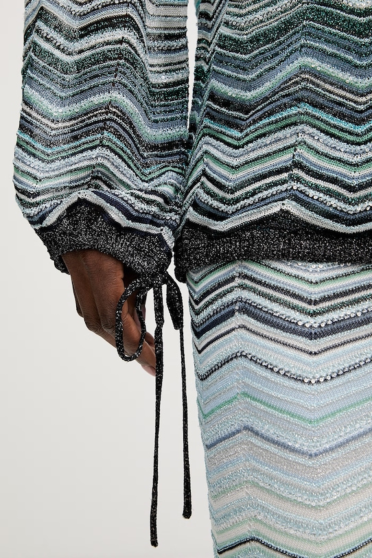 Missoni bluzka DS26SJ0F.BK01H9 niebieski