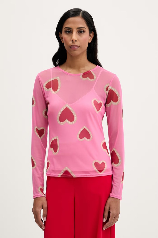 Never Fully Dressed bluzka wzorzyste różowy NFDTO2050