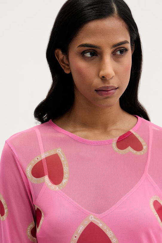 Never Fully Dressed bluzka różowy NFDTO2050