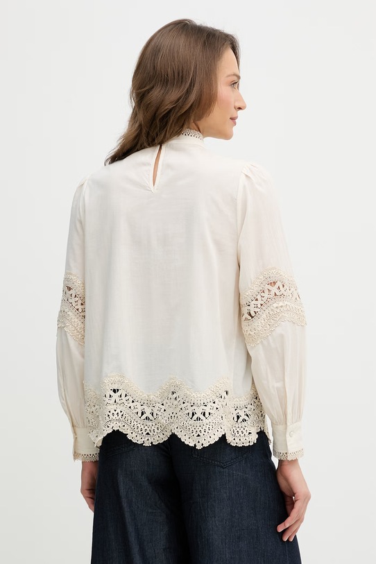 Odzież OUI bluzka bawełniana 96726 beżowy