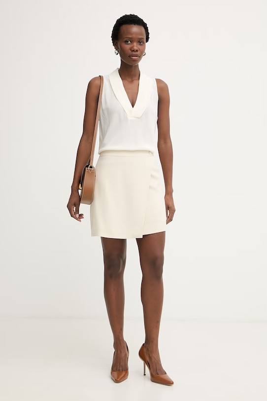 BOSS top damski jedwabny Bolaru 50553717 beżowy SS26