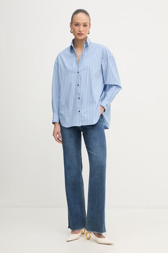 BOSS Orange рубашка для женщин из хлопка C Bostatta 50559241 голубой SS26