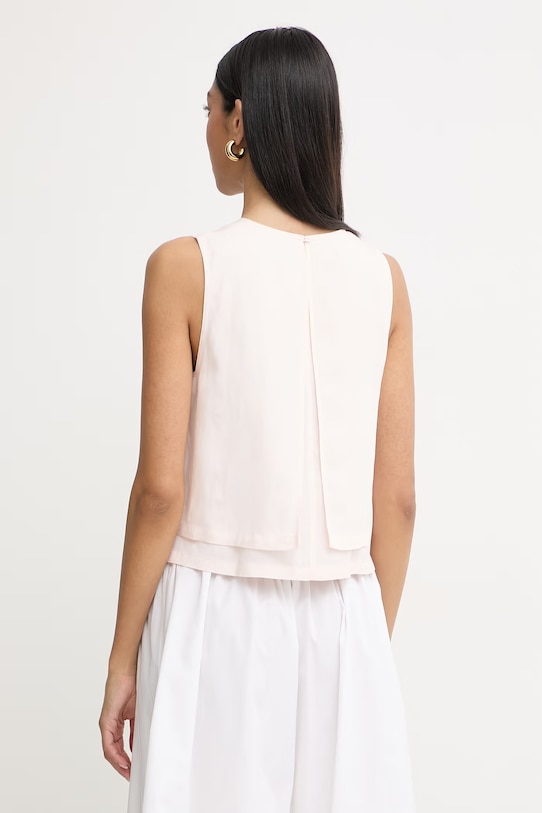 Одяг BOSS блузка жіноча з ліоцелем Bliny 50558467 рожевий