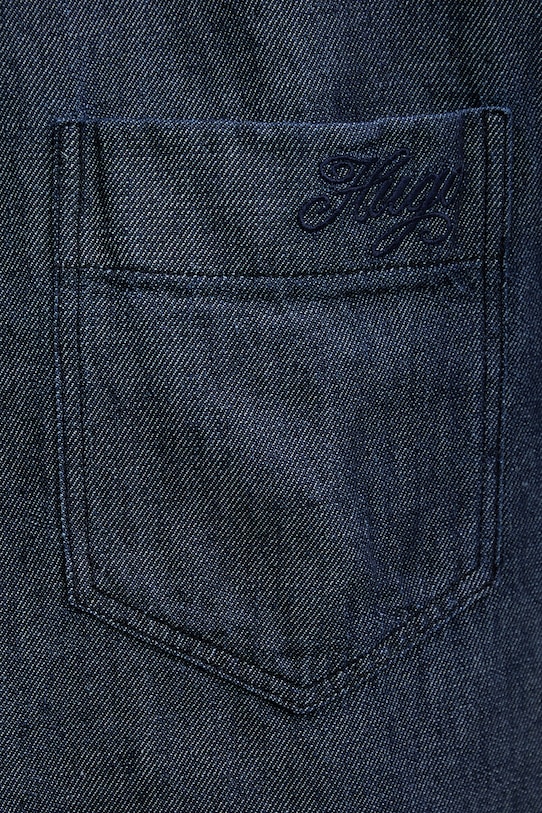 HUGO Blue srajca ženska z dodatkom lanu Erynn_B 50559135 mornarsko modra