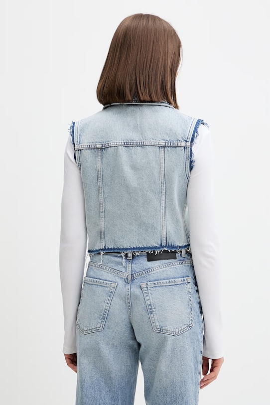 Oblečenie HUGO Blue jednoradová vesta dámska rifľová Garis_B 50557076 modrá