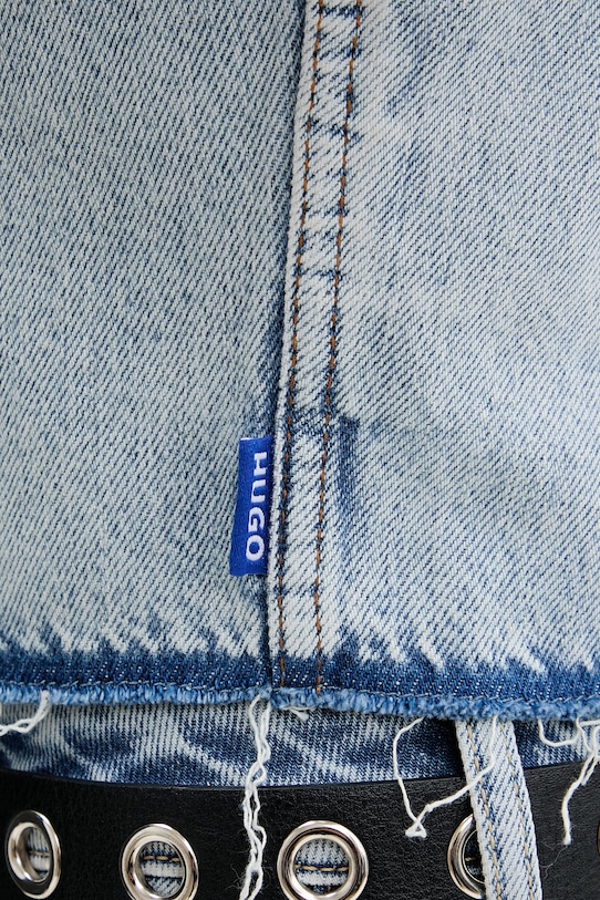 HUGO Blue jednoradová vesta dámska rifľová Garis_B 50557076 modrá