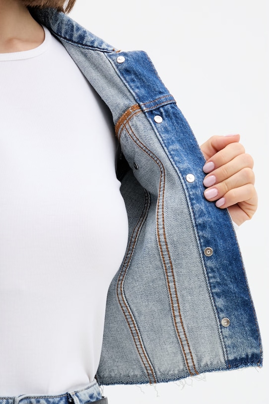 HUGO Blue jednoradová vesta dámska rifľová Garis_B 50557076