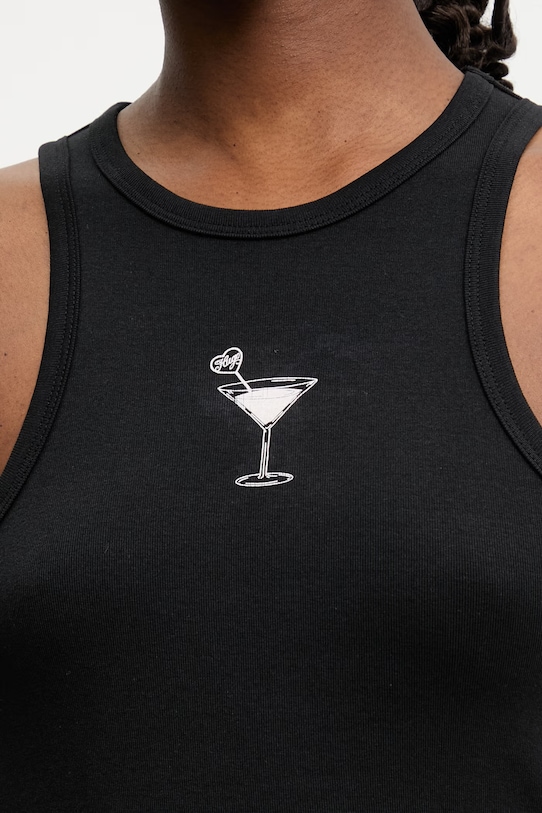 HUGO Blue top dámský bavlněný Dimartini_B 50560792 černá