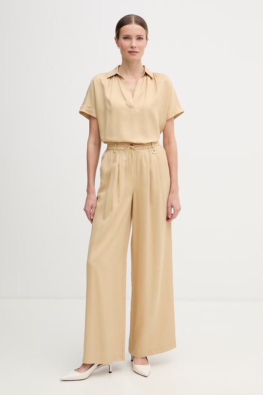 Joop! bluzka damska z lyocellem 30100671 beżowy SS26