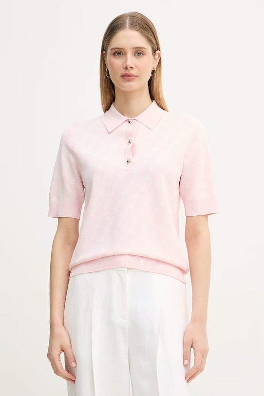 Joop! polo swetrowe damskie z wiskozą różowy 30101736
