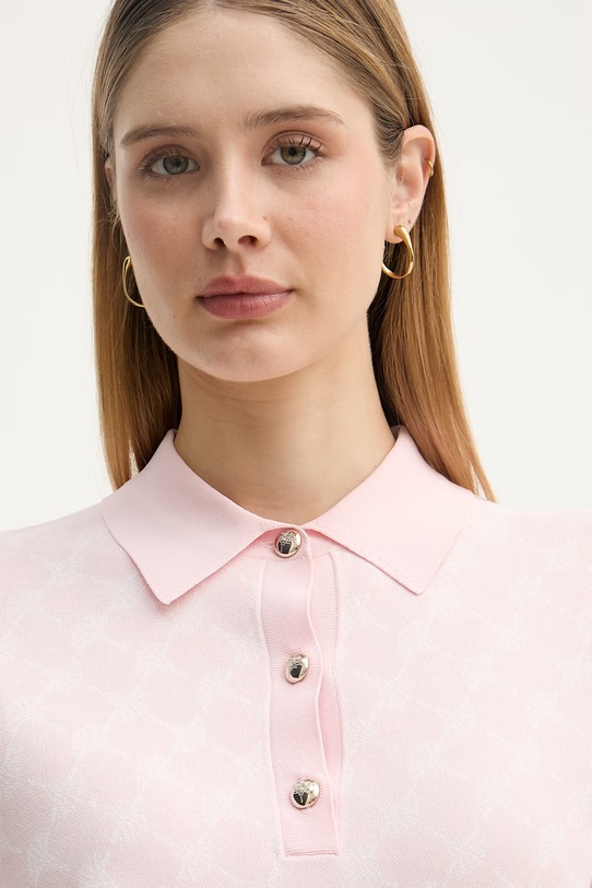 Joop! polo swetrowe damskie z wiskozą różowy 30101736