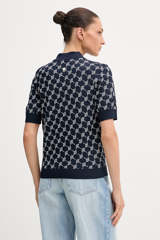 Odzież Joop! polo swetrowe damskie z wiskozą 30101736 granatowy