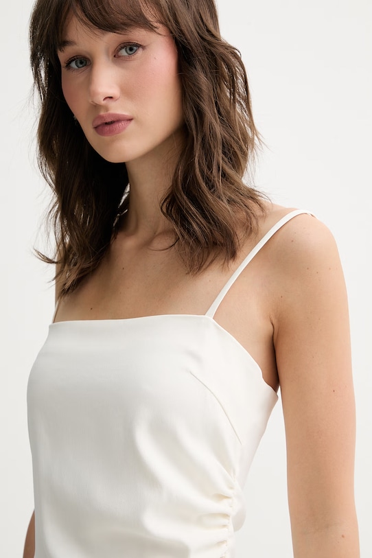 HUGO top damski z wiskozą Cabivea beżowy 50559167