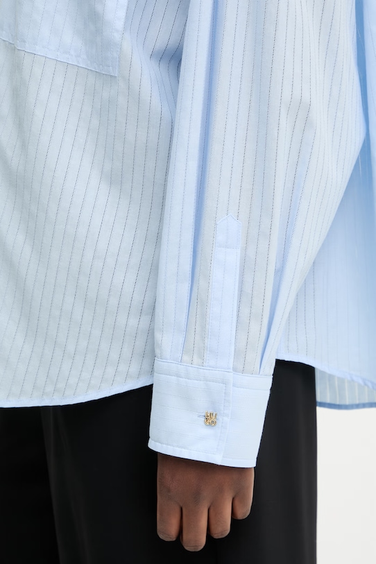 HUGO сорочка жіноча бавовняна East 50559131 блакитний