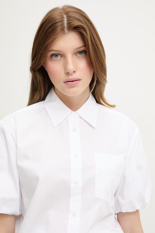 HUGO srajca ženska bombažna Evergreen bela 50559499