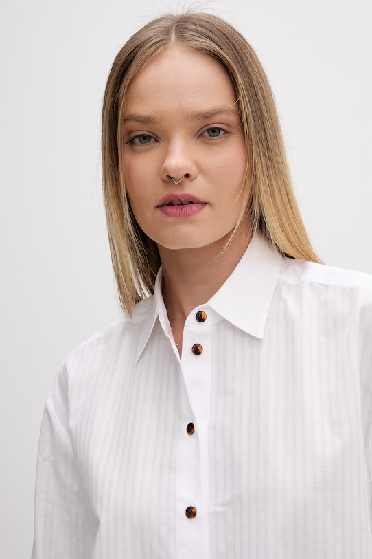 HUGO koszula damska bawełniana Erigeron biały 50559507