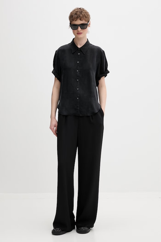 HUGO dámska košeľa Enchanted 50559538 čierna SS26