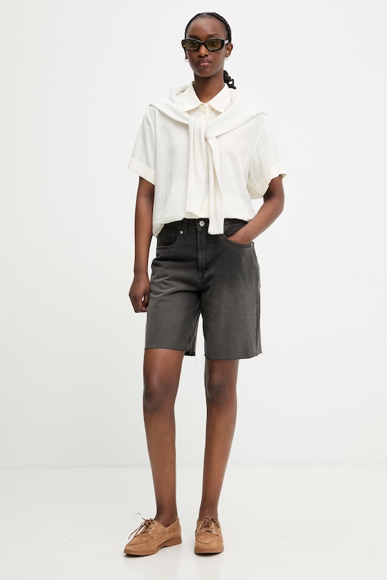 HUGO košile dámská lněná Encantada 50566793 béžová SS26