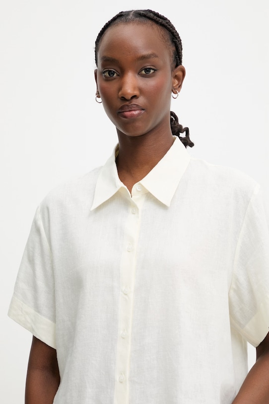 HUGO košile dámská lněná Encantada béžová 50566793