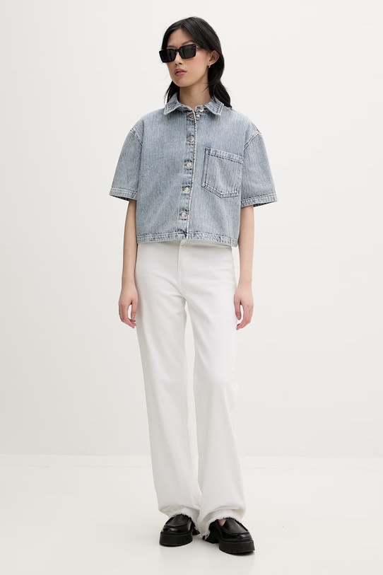 HUGO koszula damska jeansowa Gesila_1 50559758 niebieski SS26