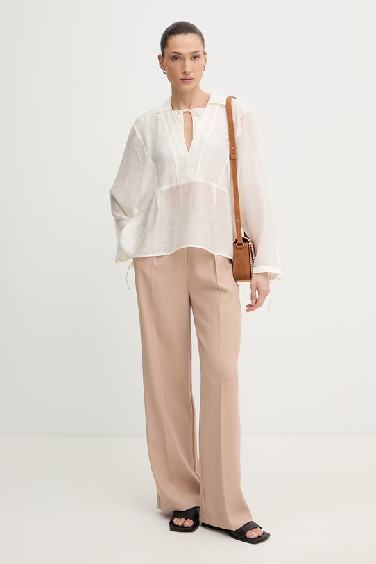 MUNTHE bluzka damska BABETTE 261102226130 beżowy SS26