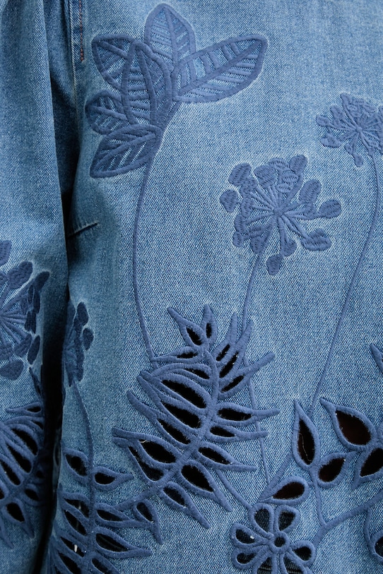 MUNTHE bluzka bawełniana BRAMBLE 261103426113 niebieski