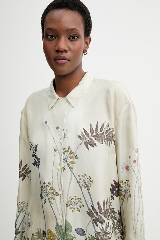 MUNTHE koszula jedwabna FAIZA zielony 261104426118