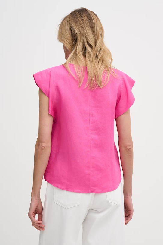 Oblečenie Lola Casademunt blúzka dámska s ľanom LS2615099 ružová