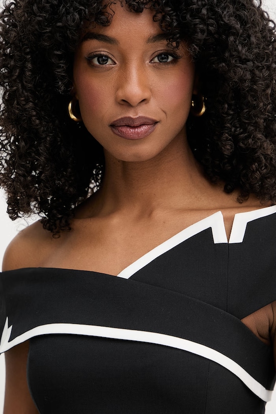 Karl Lagerfeld bluzka damska z wełny czarny B2W11019