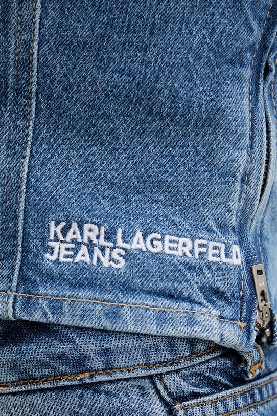 Karl Lagerfeld Jeans bluzka gorsetowa damska bawełniana B2W11042 niebieski