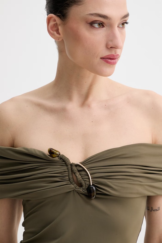 Bardot bluzka hiszpanka damska zielony 60320TB